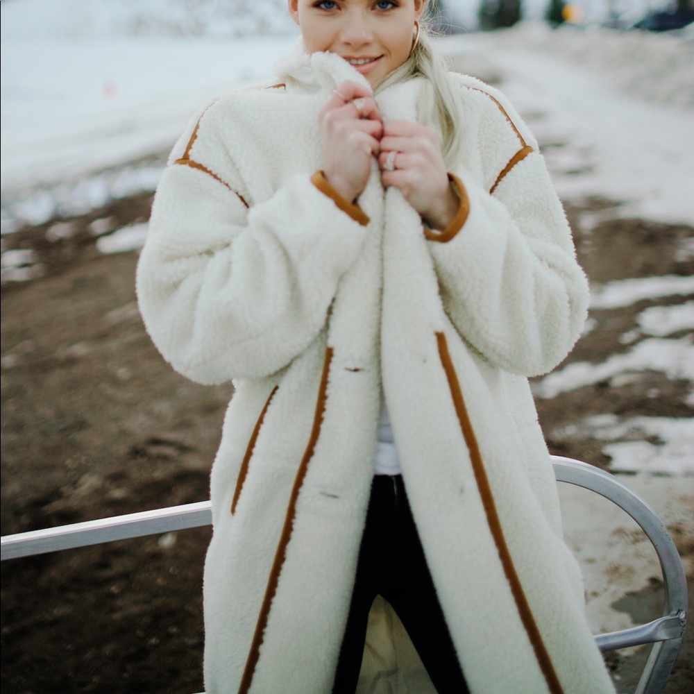 SALE ❤️❤️❤️ Madewell Sherpa Topcoat - Picture 2 of 10